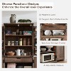 SinCiDo Farmhouse Kitchen Pantry with Barn Doors and Adjustable Shelves, Storage Cabinet, Rustic Wood Cupboard for Kitchen - 4 of 4