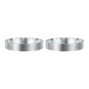 Unique Bargains Stainless Steel Seamless Nonstick Mirror Coating Round Cake Ring 2 Pcs - 1 of 4