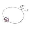 Perfect for teens and young adults, this White Gold-Plated Adjustable Bracelet features a ribbon wrapped around a heart for a meaningful touch. - 4 of 4