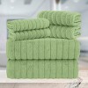 BAGOKIE 100% Turkish Cotton Corduroy Ribbed Bath Towels 6-Piece Set - 4 of 4