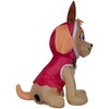 Gemmy Christmas Airblown Inflatable Skye in Pink Snow Outfit w/Antlers Nick, 3.5 ft Tall, - 3 of 4