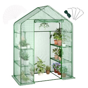 Greenhouses for Outdoors with Shelves, Portable Greenhouse, Walk-in Green Houses for Seedling Flowers Growing - 1 of 4