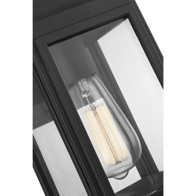 Grandbury Black Bronze Outdoor Wall Lantern with Clear Glass