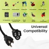 GoGreen Power (GG-13800BK) 14/3 SJTW Outdoor Extension Cord, Black, 100 ft - 4 of 4