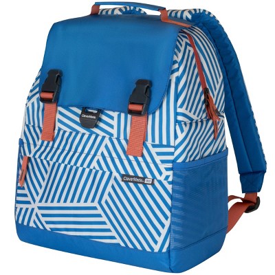 CleverMade Eco Coronado Backpack 14.75qt Cooler - Blue Stripe