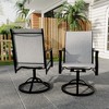 Outdoor Swivel Dining Chairs with Textilene Breathable Back, Swivel Patio Dining Chairs Set of 2, SwivelPatio SlingChairs Set for Poolside Lawn Garde - 4 of 4