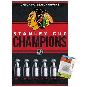 Trends International NHL Chicago Blackhawks - Champions 23 Unframed Wall Poster Prints - 1 of 4