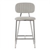 Ariana Gray Linen Counter Stool (Set of 2) - Silver Legs - 3 of 4