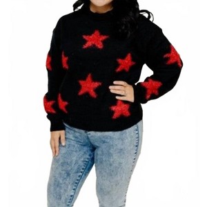 Women's Darby Distressed Star Sweater - Jodifl - 1 of 3