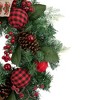 Northlight Pine Artificial Christmas Wreath with Bows and Plaid Ornaments - 24" - Unlit - 3 of 4