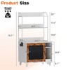 Cat Litter Box Enclosure, Large Hidden Cat Litter Box Enclosure Furniture W/2 Storage Shelves & 1 Door, Wooden Side Table Cat House Litter Box Cabinet - 2 of 4