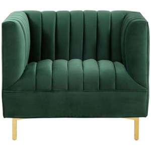 Doris Velvet Club Chair - SFV4763 - Safavieh Couture - 1 of 4