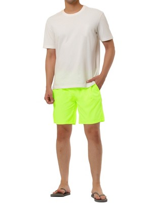 TATT 21 Men's Summer Casual Beach Drawstring Surfing Mesh Lining Board Shorts Yellow 28 — фото 2