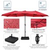 Yaheetech 15ft Twin Patio Parasol Outdoor Umbrella Market with Crank - 4 of 4