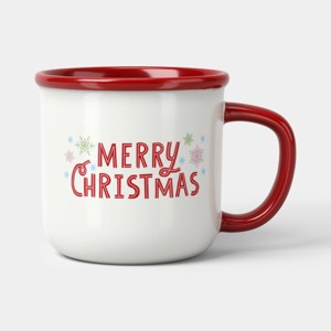 16 fl oz Stoneware Peek A Boo Mug Snowman - Wondershop™ : Target