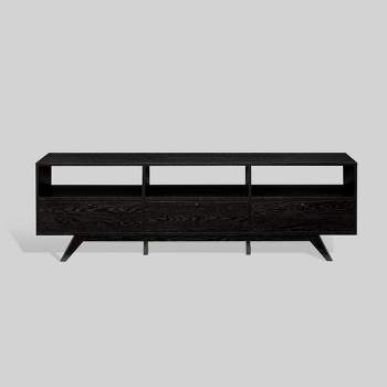Mid-Century Modern Low TV Stand with Storage for TVs up to 80" - Saracina Home