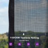 PURPLE LEAF Permanent Hardtop Gazebo Aluminum Frame Gazebo with Galvanized Steel Double Roof, UV-Resistant, Netting & Curtains included - Grey - 4 of 4