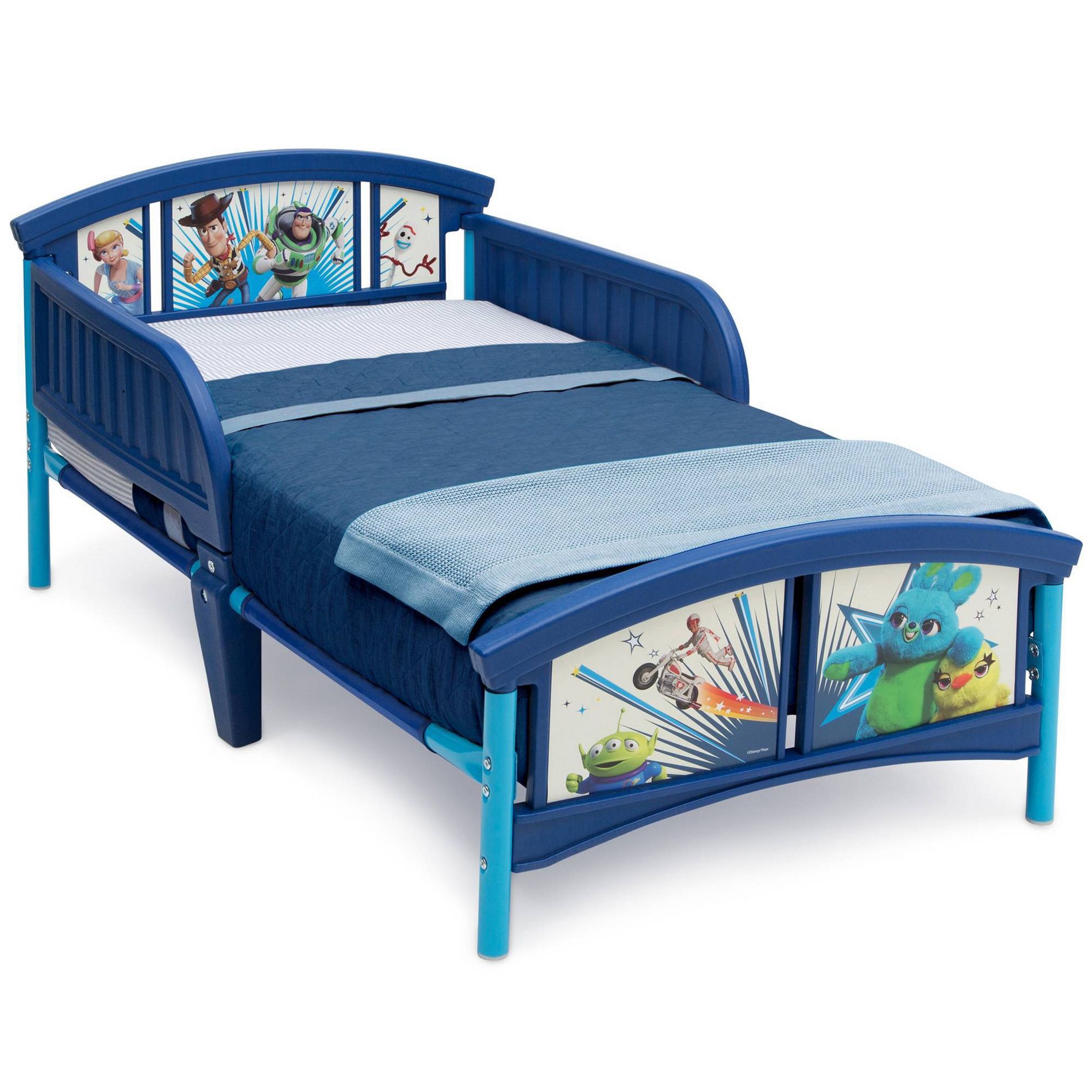 Toddler Disney Pixar Toy Story 4 Plastic Kids' Bed - Delta Children: Toddler Bed Frame, Hardwood, Buzz Lightyear, JPMA Certified