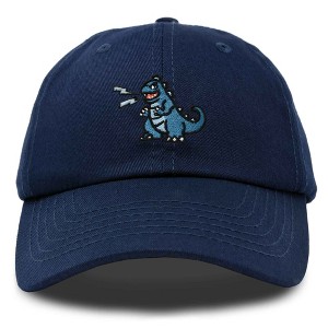 Dalix Giant Lizard Kaiju Embroidered Cotton Dad Hat Baseball Cap Adjustable Glow in the Dark Mens - 1 of 4