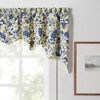 Ellis Curtain Regency Swag Shaped 3" Rod Pocket Valances for Windows 100" x 30" Blue - 3 of 4