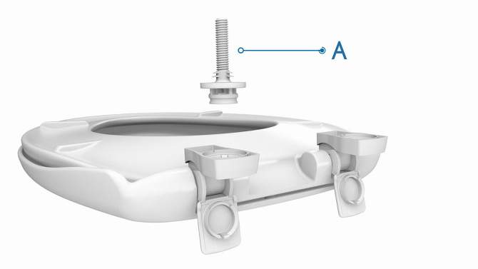 Cameron Never Loosens Round Enameled Wood Toilet Seat with Easy Clean Hinge White - Mayfair by Bemis, 2 of 6, play video