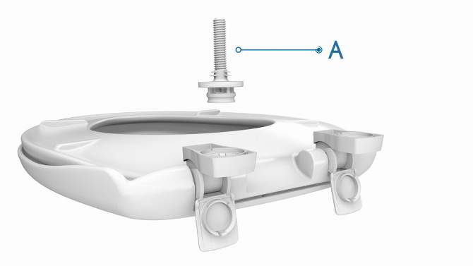 Cameron Never Loosens Round Enameled Wood Toilet Seat with Easy Clean Hinge White - Mayfair by Bemis, 2 of 6, play video