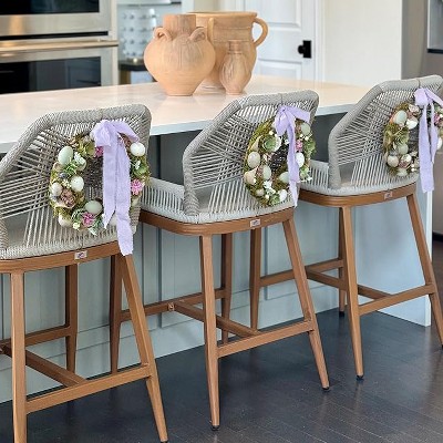 teak/mix grey cushion