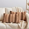 REGALWOVEN Fade-Resistant Plush Striped Luxury Series Soft Fluffy Modern Throw Pillow Covers 2 Pcs - 2 of 4
