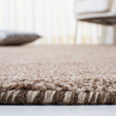 Handmade Brown Wool Shag Rectangular Area Rug 3' x 5'