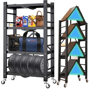Musment Storage Shelf Rack, Heavy Duty Metal Shelf , Foldable Storage Shelving Unit - 1 of 4