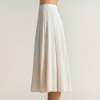 Anna-Kaci Women's Textured Diagonal-Rib Pleated Knit Midi Skirt with Structured Panels and Soft A-Line Silhouette - 3 of 4