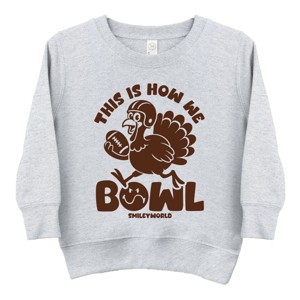 SmileyWorld This Is How We Bowl Turkey - Toddler Graphic Sweatshirt and Youth Graphic Sweatshirt - 1 of 3