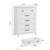 Nasitip 2PACK 5-Drawer Dresser , 41.3" Tall Drawer Dresser with Large Storage, Wooden Closet Chest for Home - 3 of 4