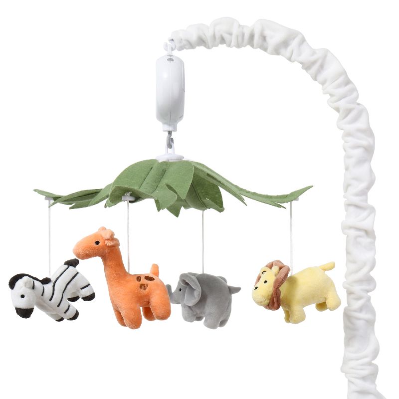 The Peanutshell Safari Animals Musical Crib Mobile for Baby Boys & Girls, 1 of 8