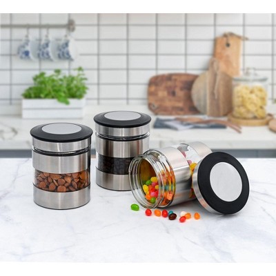 Le'raze Airtight Food Storage Container for Kitchen Counter with Window, Set of 3 — фото 4