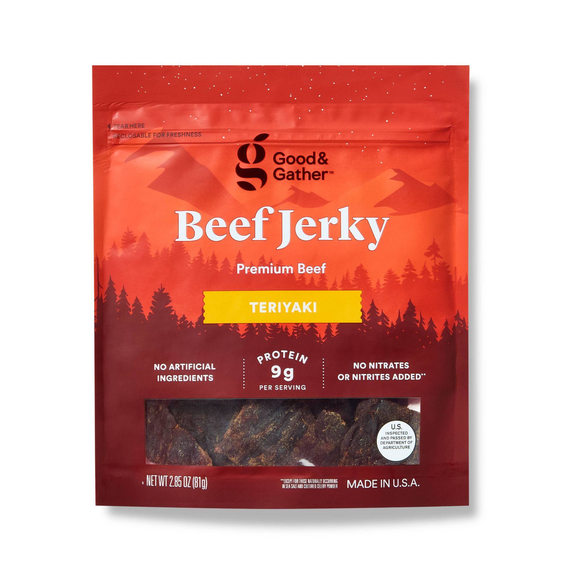 Teriyaki Beef Jerky - 9g Protein - 2.85oz -Good & Gather™
