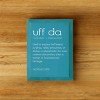 Slickblue Uff Da Wood Sign, Solid Knotty Pine, 9x12 Wall Decor, Rustic Scandinavian Style, Color Options - 3 of 3
