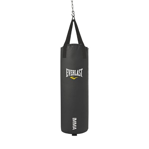 Everlast Mma 70 Pound Polycanvas Gym Boxing Punching Heavy Bag With Adjustable Height Chain Heavy Duty Nylon Straps For Kickboxing Training Black Target