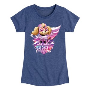 Girls' - Paw Patrol - Skye Lightning Fitted Short Sleeve Graphic T-Shirt - 1 of 4
