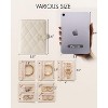 Mini Book-Style Travel Jewelry Case, Portable Organizer with Clear Zipper Pouch for Rings & Earrings, Cream White - 4 of 4