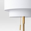 Double Shade Knurled Collection Table Lamp Gold - Threshold™ - 4 of 4