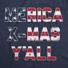 Mens America X-Mas Y'All T Shirt Funny Merry Christmas USA America Patriotic Holiday Tee - Crazy Dog Men's T Shirt - 2 of 4