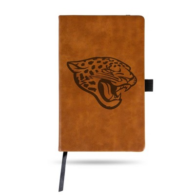 NFL Jacksonville Jaguars Laser Engraved Brown Leather Padfolio