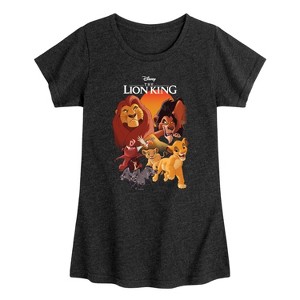 Girls' - Disney - Lion King Poster Fitted Short Sleeve Graphic T-Shirt - 1 of 4