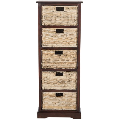 Vedette 5 Wicker Basket Storage Tower - AMH5739 - Safavieh Couture