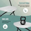 FDW 4 Pack HDPE Folding Chairs with Steel Frame - 265lbs Capacity - 4 of 4