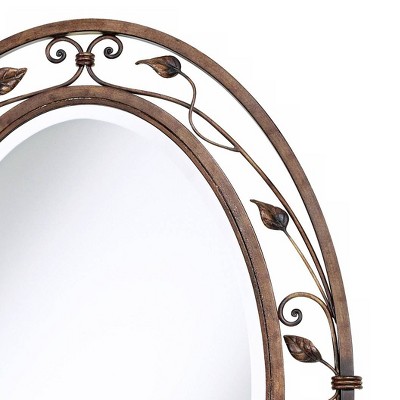 Eden Park Oval French Bronze Beveled Vanity Wall Mirror 39"