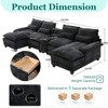 MOONMISS 125" U Shaped Sectional Sofa , Modular Chenille Cloud Couch with Storage Console, Cup Holders for Apartment, Office,Living Room - 2 of 4