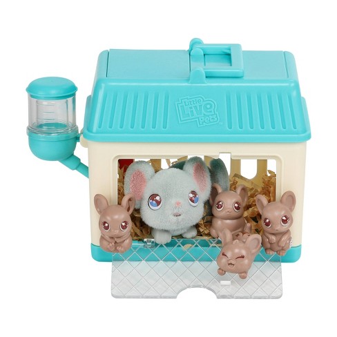  Little Live Pets - Mama Surprise Minis. Feed and Nurture a Lil'  Bunny Inside Their Hutch so she can be a Mama. She has 2, 3, or 4 Babies  with Accessories