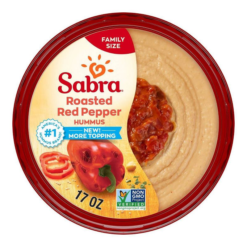 Sabra Roasted Red Pepper Hummus - 17oz, 1 of 7